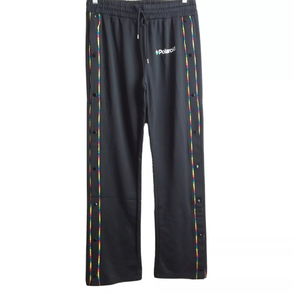 Polaroid Black Tear-away Track Pants
